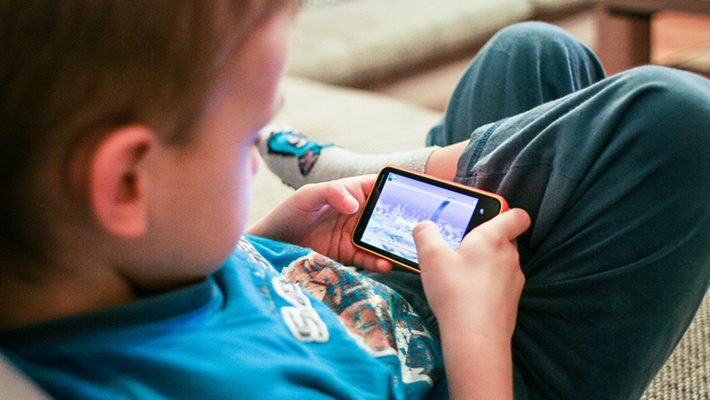 boy with phone